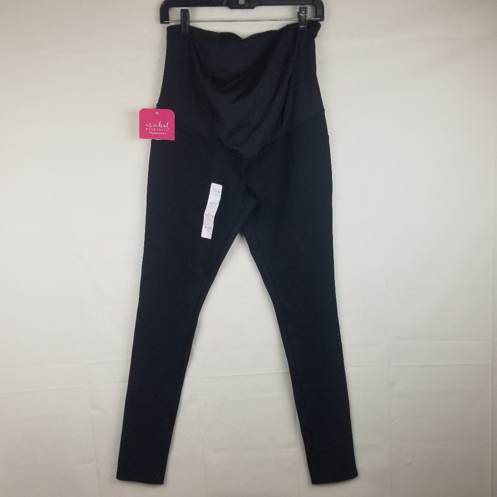 NWT Isabel Maternity By Ingrid & Isabel legging Sz 4 / 27 Black Crosspover Panel